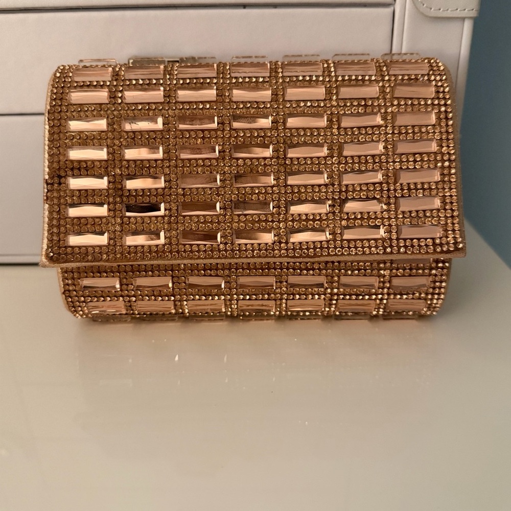 Gold Crystal Evening Clutch